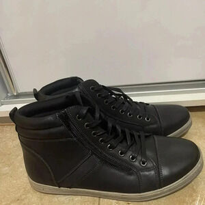 Propet Black Leather Boots Shoes Sneakers Mens Size USA 11 X(3E) Zip Casual